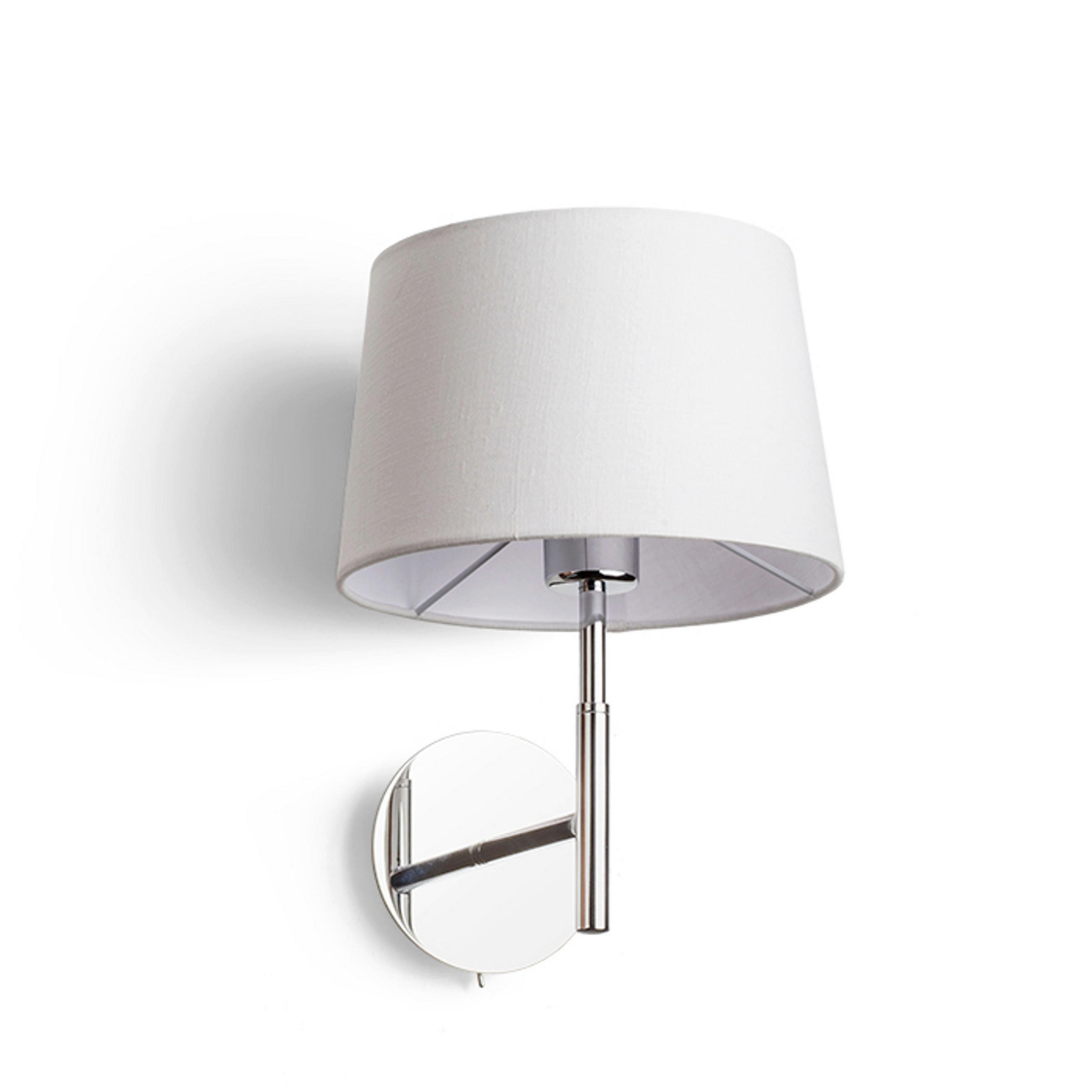 WANDLEUCHTE BROADWAY Weiß Chrom 15 W - Weiß, Metall (23.5/32.5/28.5cm) - Rendl