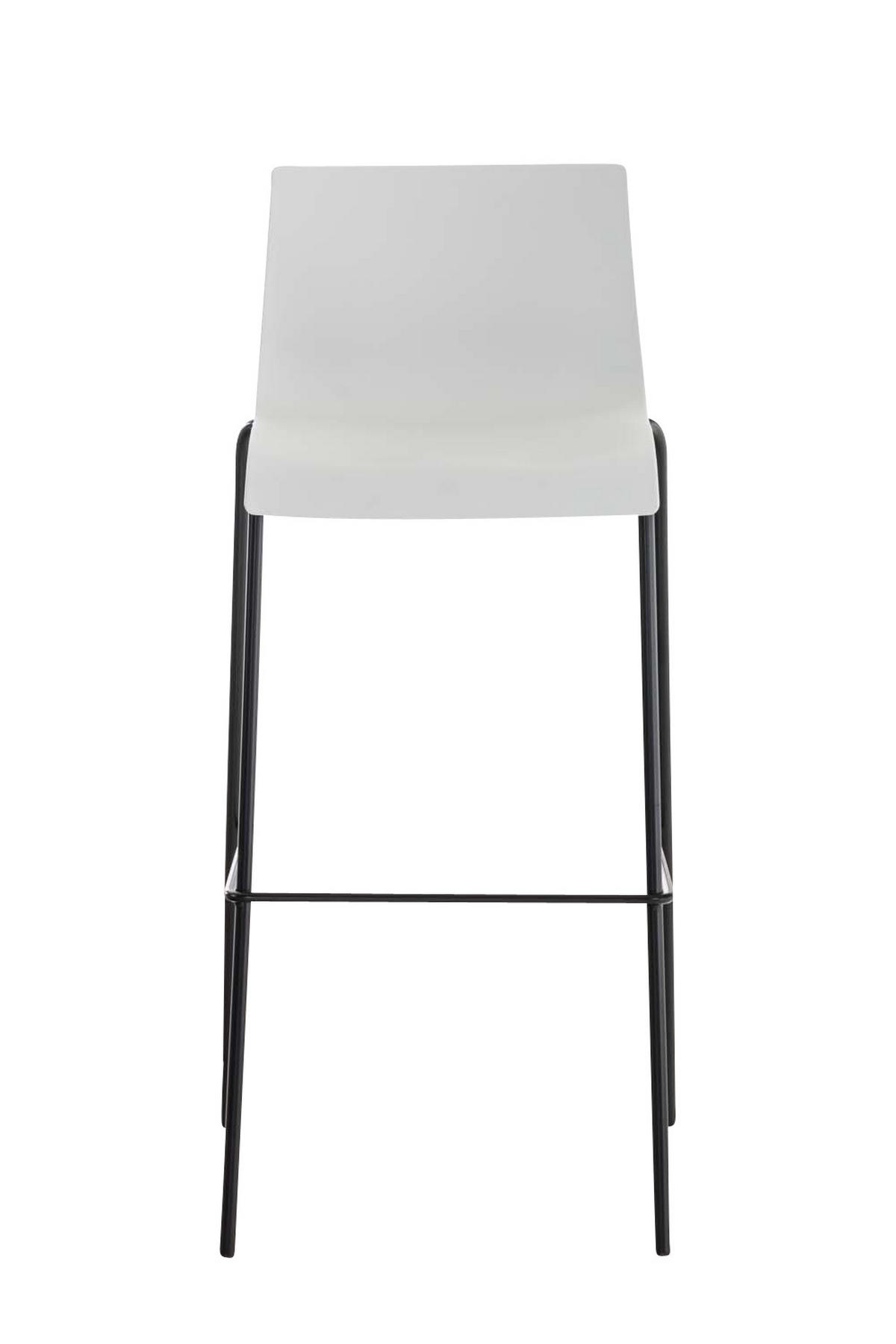 BARHOCKER Kunststoff Weiß - Schwarz/Weiß, Kunststoff/Metall (43/100/48cm) - CLP