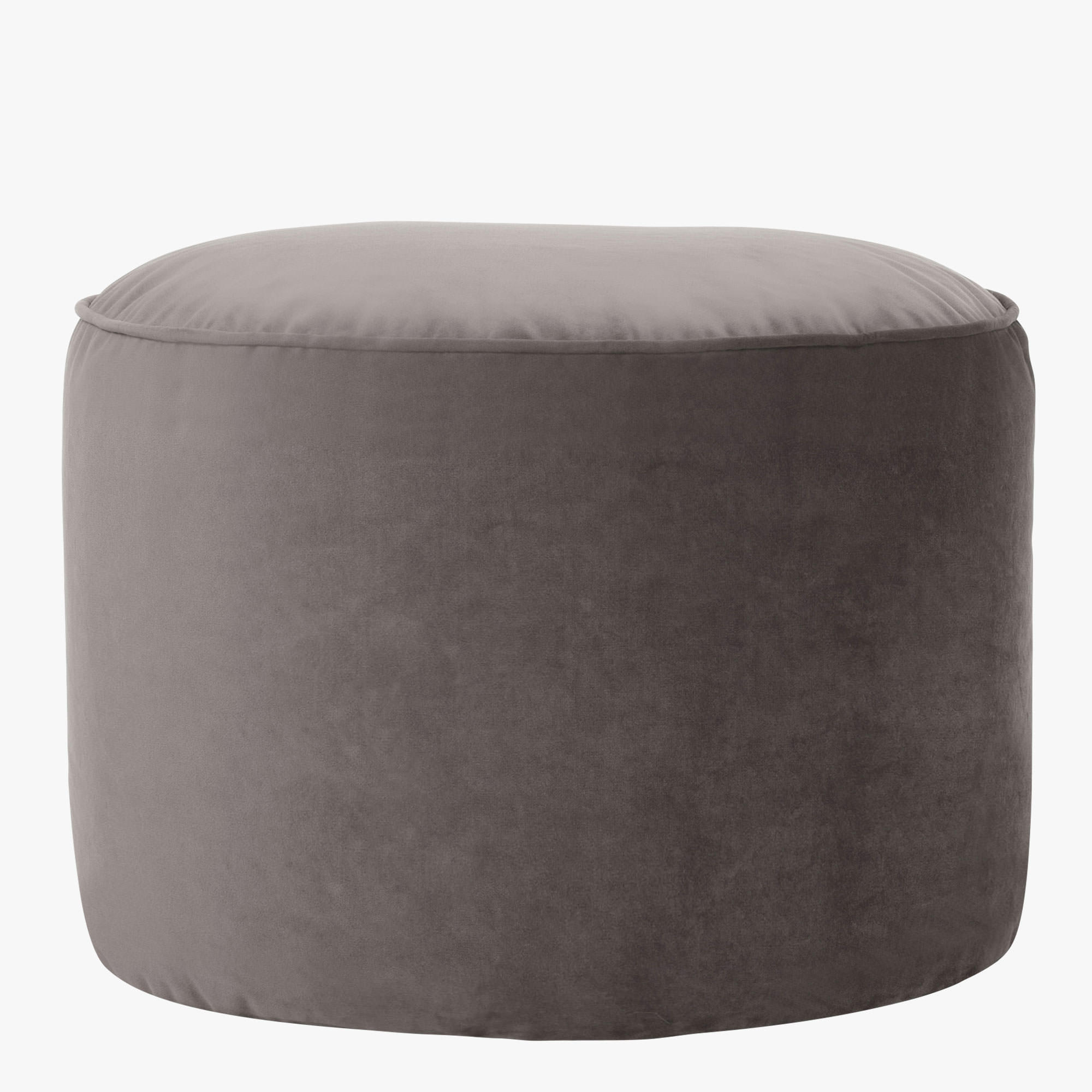 SITZPOUF Rund Milano - Grau, Kunststoff (55/35/55cm) - icon