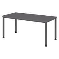 SCHREIBTISCH Serie-H Gestell: Graphit 80/160/74 cm in Graphitfarben - Graphitfarben, Holzwerkstoff (80/160/74cm) - bümö