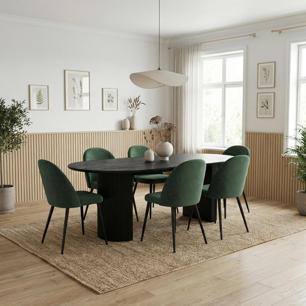 ESSGRUPPE 7-TLG. Kyoto Dunkelbraun - Dunkelbraun, Holzwerkstoff/Textil (210/75/100cm) - ebuy24