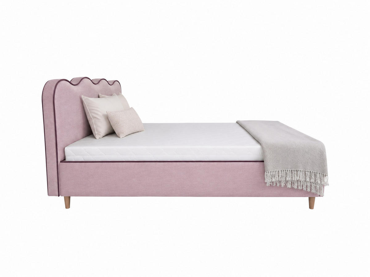 POLSTERBETT COCO 180x200 cm Hellrosa mit Bettkasten Bonellmatratze H3 - Hellrosa, Textil (180/200cm) - KS Home Concept