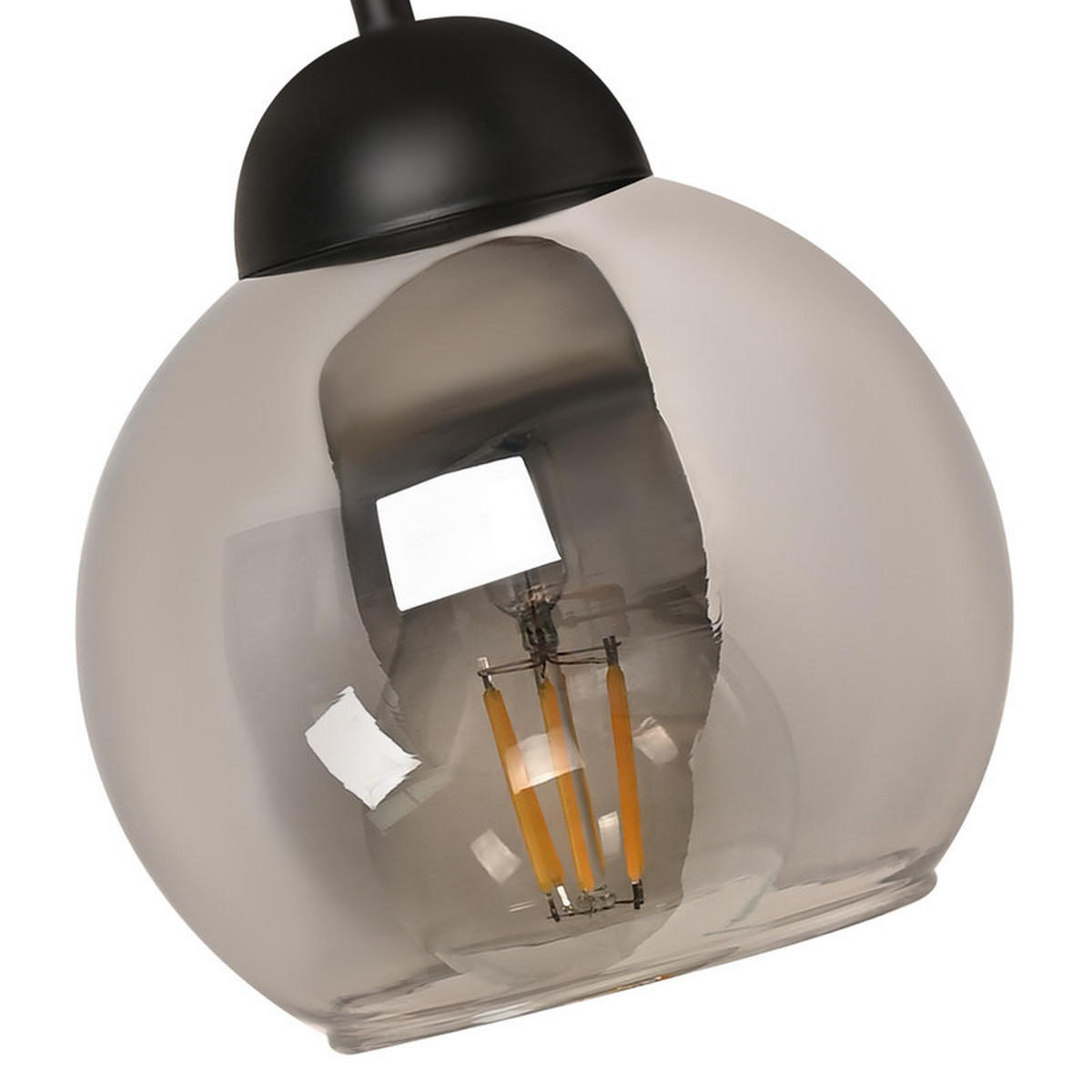 WANDLEUCHTE Inverter 22/13/13 cm - Schwarz, Glas (13/13/22cm) - ZMH