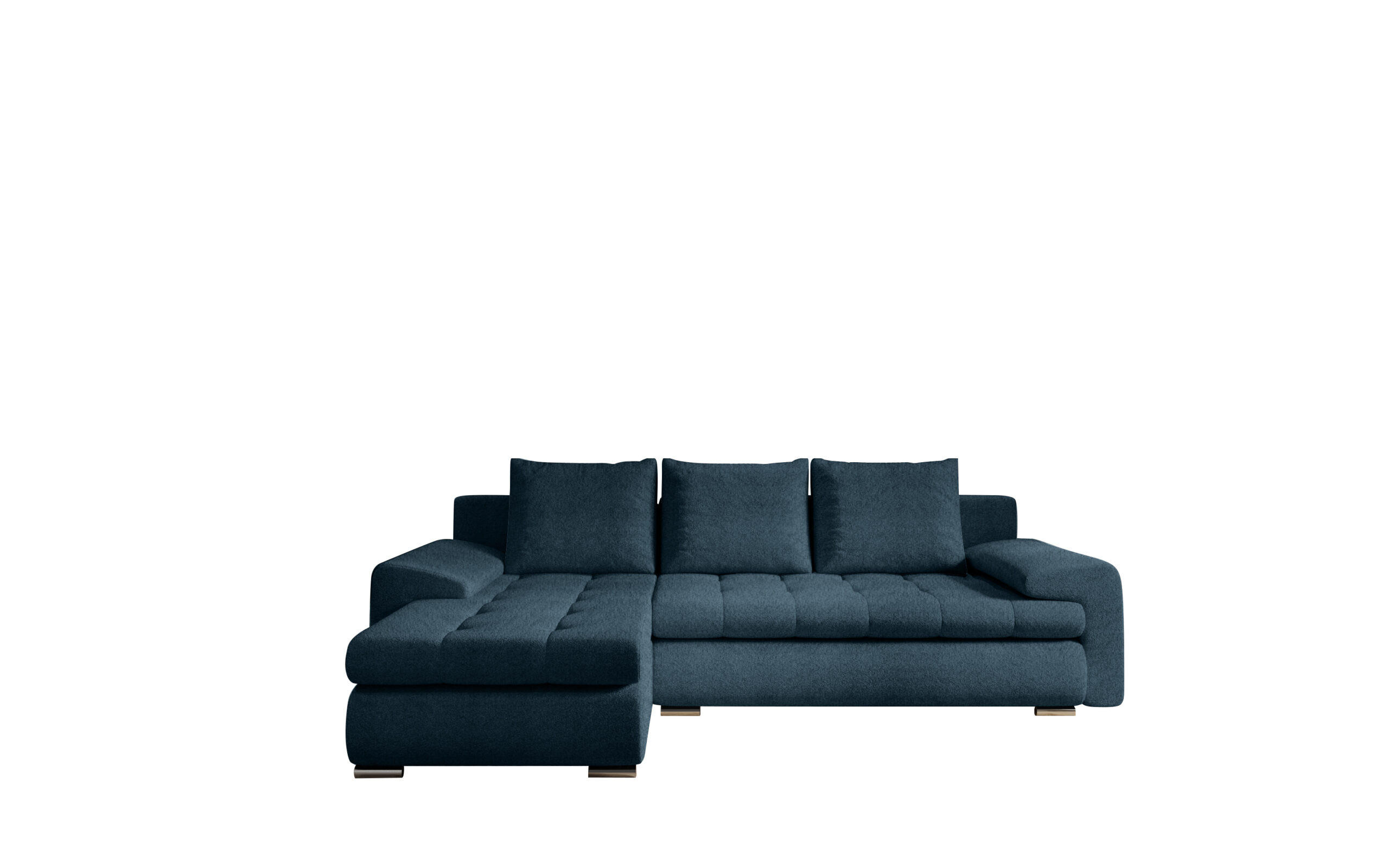 ECKSOFA TOMI Abriamo Marineblau Links - Dunkelblau, Holz (150/237cm) - Kaiser Möbel