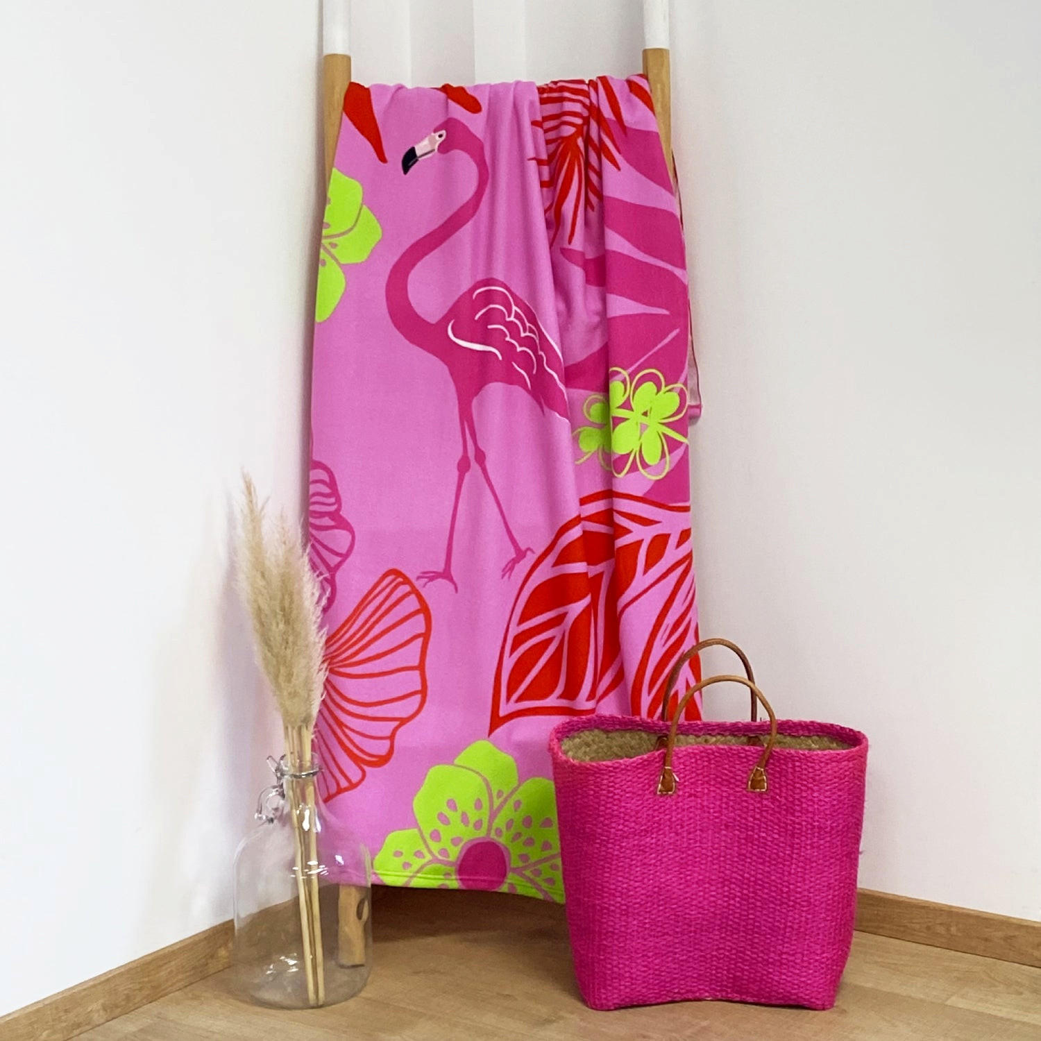 STRANDTUCH Caracas 90x170 220g/m² - Pink, Textil (90/170cm) - LE COMPTOIR DE LA PLAGE