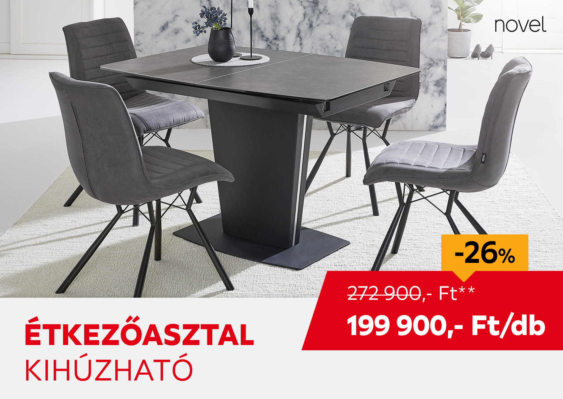 ÉTKEZŐASZTAL  Kiemelt termék 272900 Ft.- helyett 199900 Ft.-