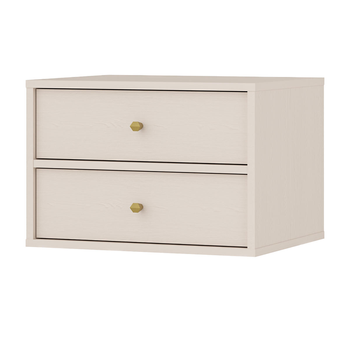 NACHTTISCH TORINO 51,8/35/40,8 cm Beige - Beige, Holzwerkstoff (51.8/35/40.8cm) - MASSENO