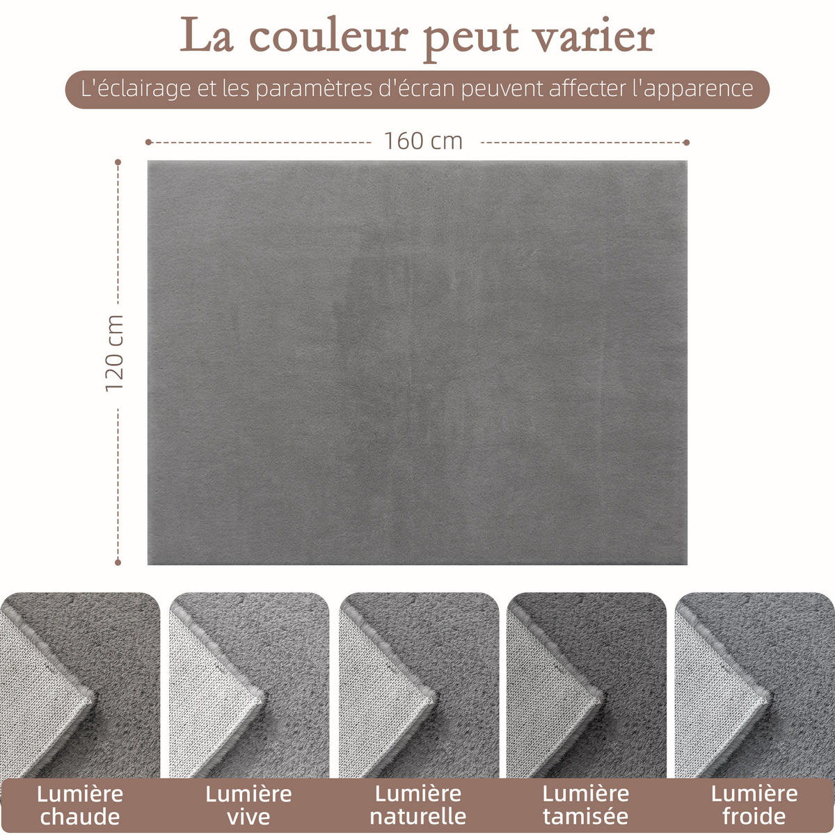 TEPPICH DE-14308 Langflor, maschinenwaschbar, rutschfest Hellgrau - Hellgrau, Textil (120/160cm) - ComfortXL