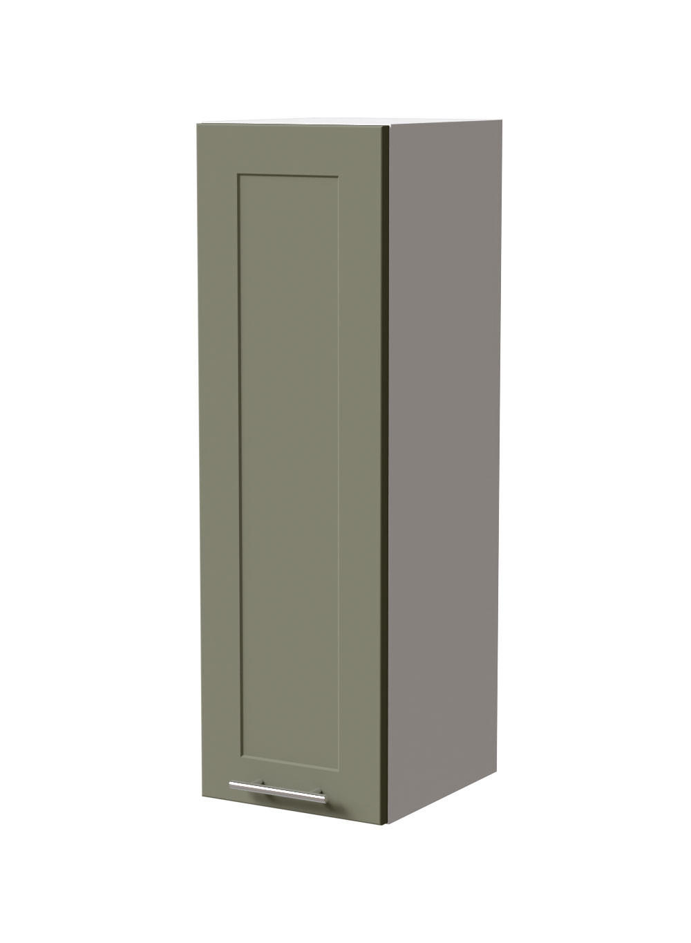 HÄNGESCHRANK Oslo W4/30 Weiß / Reed Green Matt 30 / 32,5 / 96cm - Weiß/Grün, Holz/Holzwerkstoff (30/96/32.5cm) - Feldmann-Wohnen