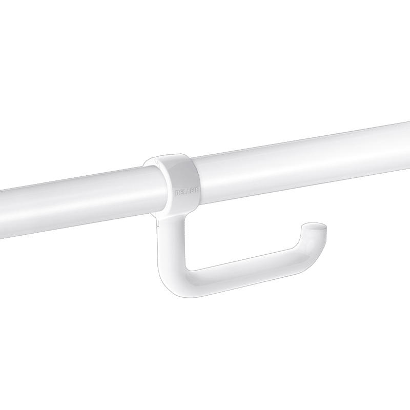 WC-PAPIERHALTER für Stützgriff Ø32-34 mm Nylon weiß - Weiß, Metall (10.5/5/17.5cm) - Delabie