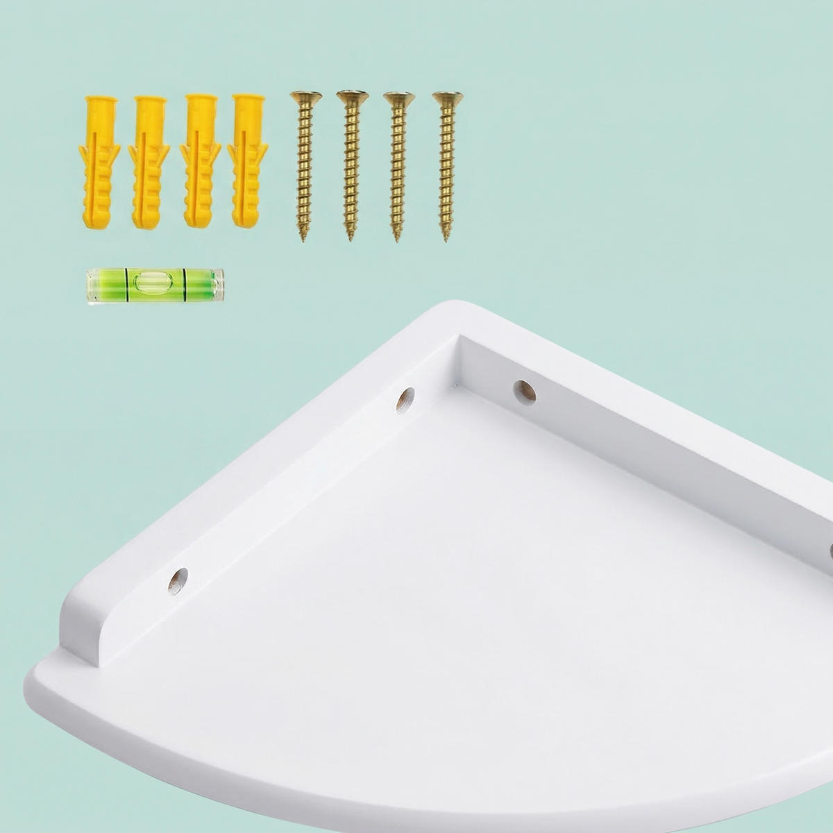 ECKREGAL - Weiß, Holz (18/3/18cm) - Relaxdays