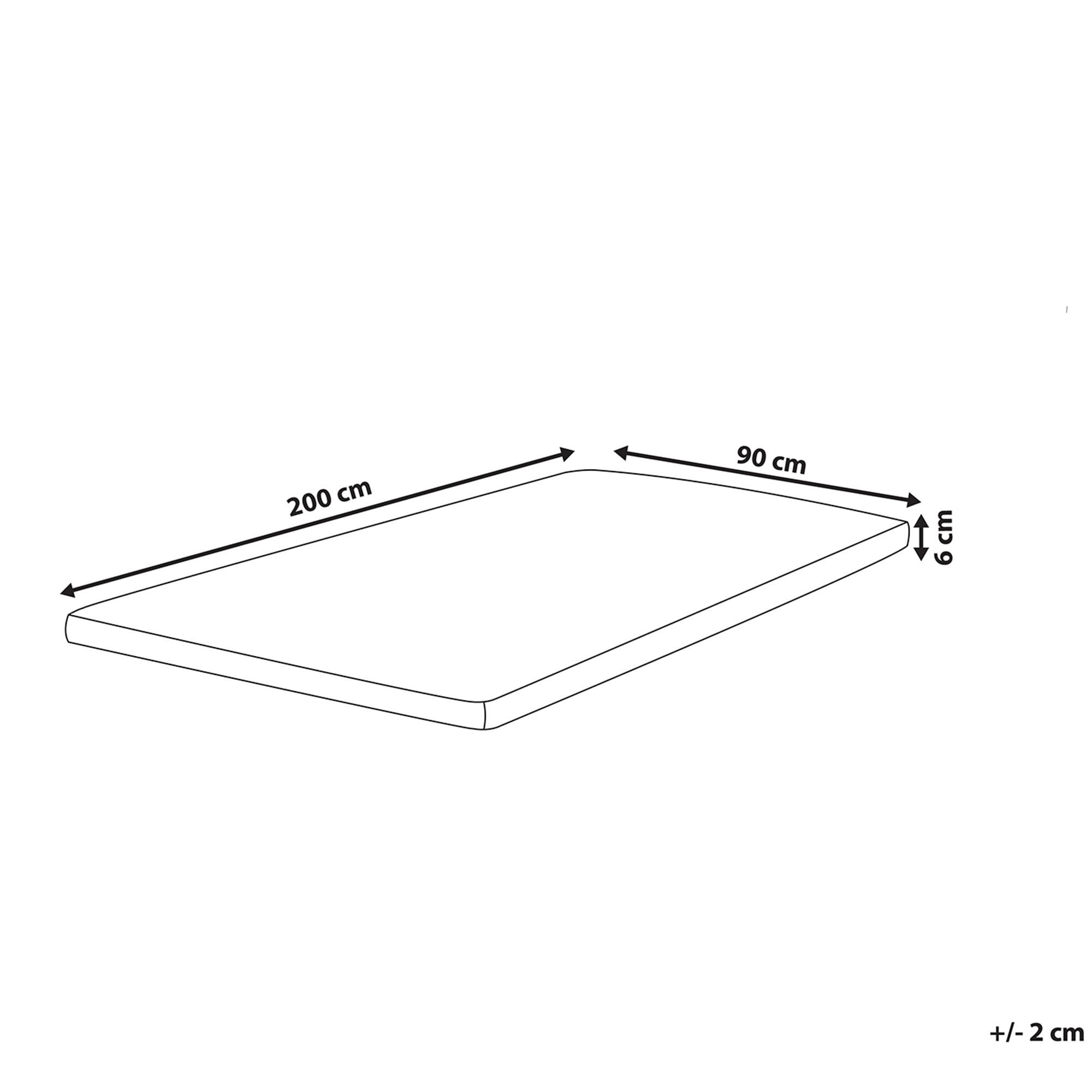 Thumbnail - Beliani Matratzentopper, Grau, Weiß, Textil, 90x200 cm, Schlafzimmer, Matratzen Shop, Matratzenzubehör, Topper