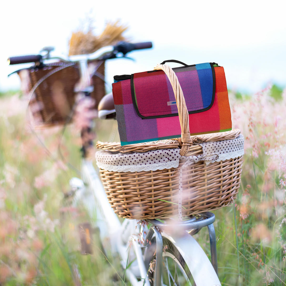 PIKNIKOVÁ deka - různobarevná, kov/textil (200/200cm) - Relaxdays