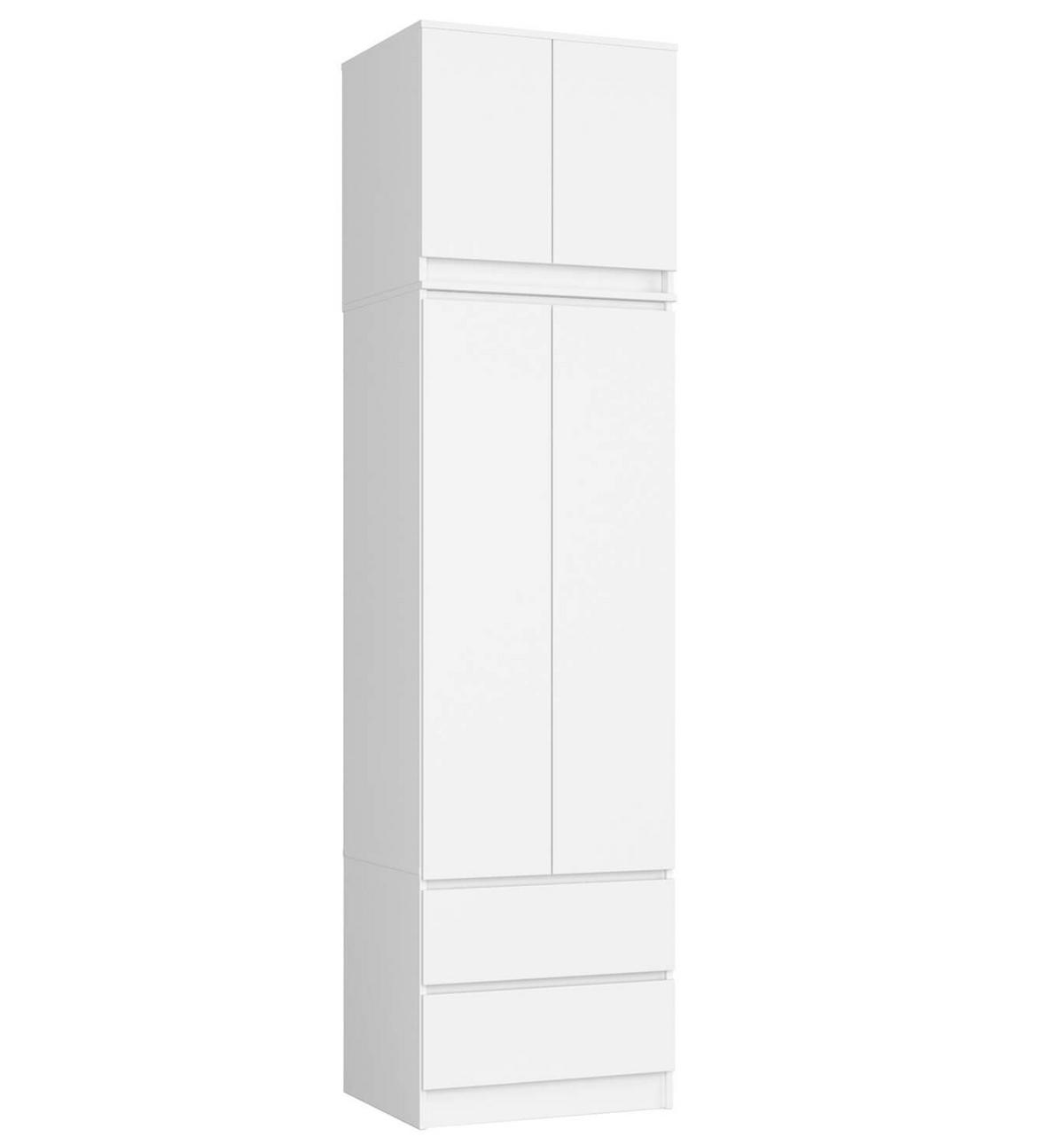 KLEIDERSCHRANK Weiß 60x51x234 cm - Weiß, Holzwerkstoff (60/234/51cm) - Akord