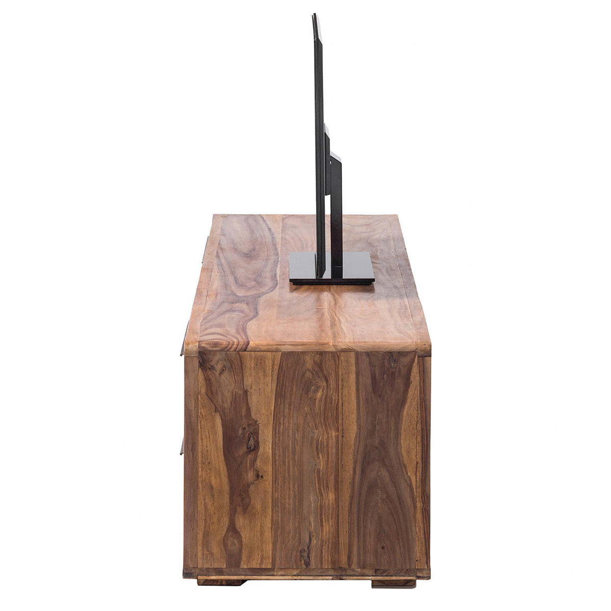 TV-LOWBOARD - Sheesham massiv - Sheeshamfarben, Holz (180/50/50cm) - home24
