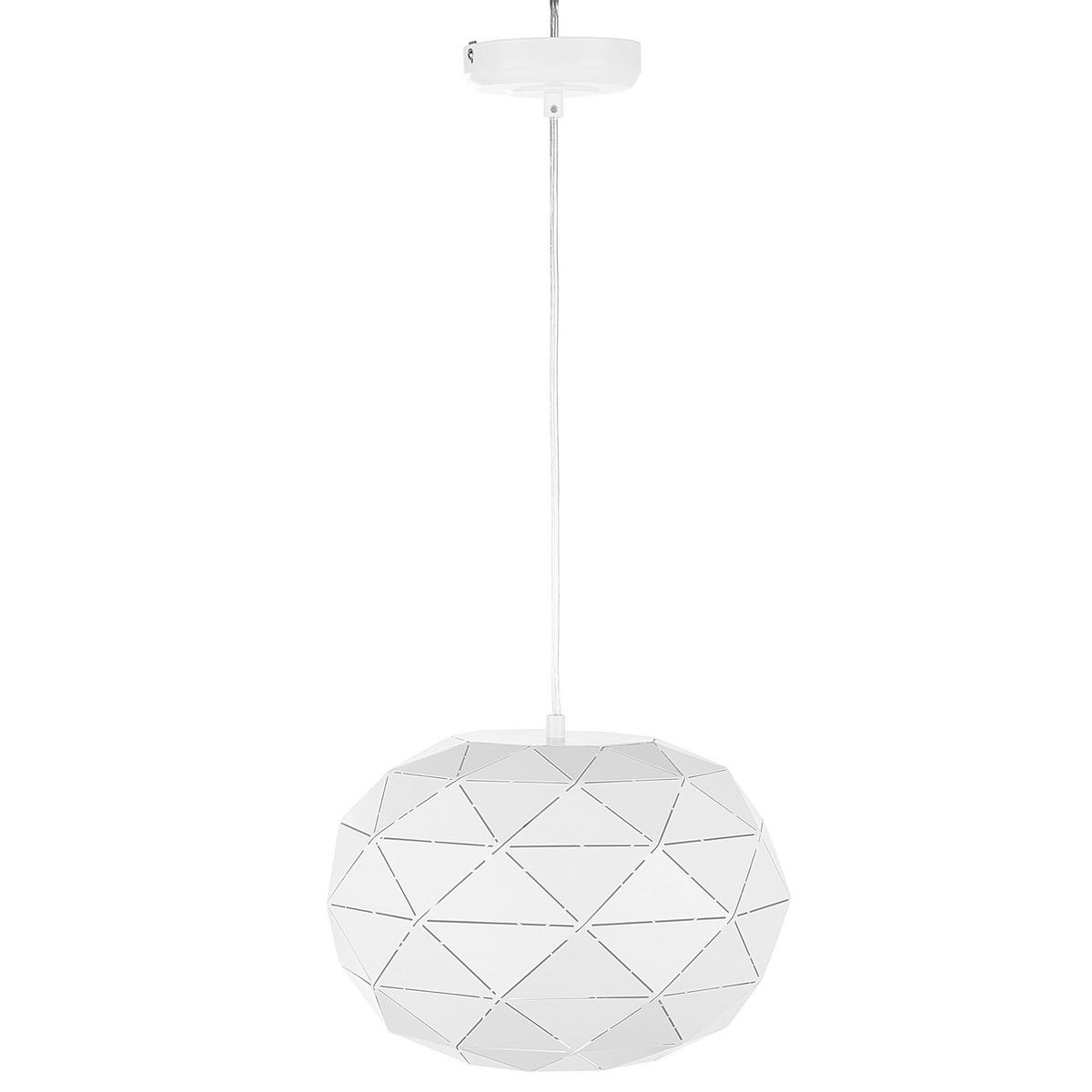 HÄNGELEUCHTE Rewa 30/30/120 cm - Weiß, Metall (30/30/120cm) - Beliani