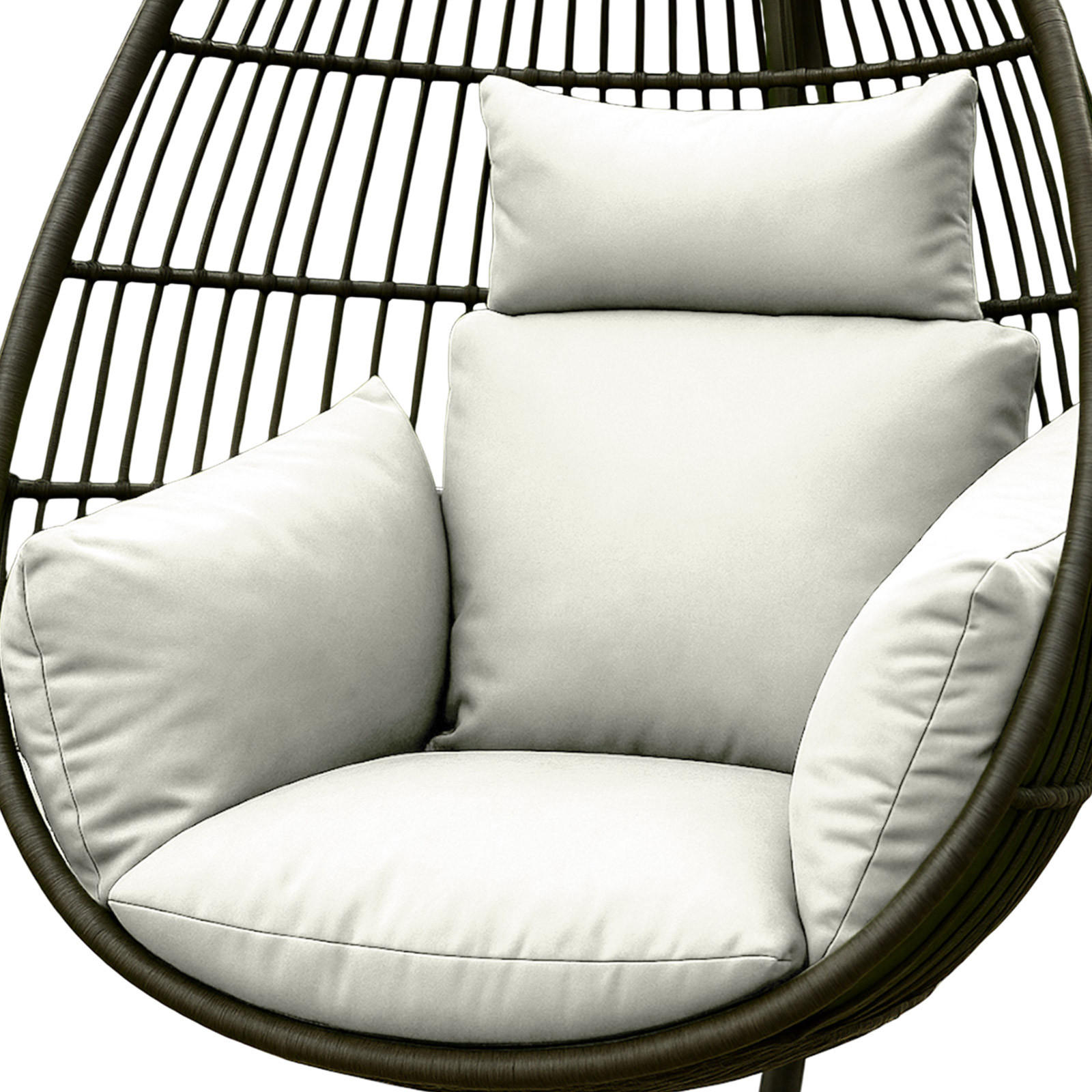 KISSEN für Hängesessel – wetterfest mit Kopfstütze - Naturfarben, Textil (110/15/112cm) - Homescapes