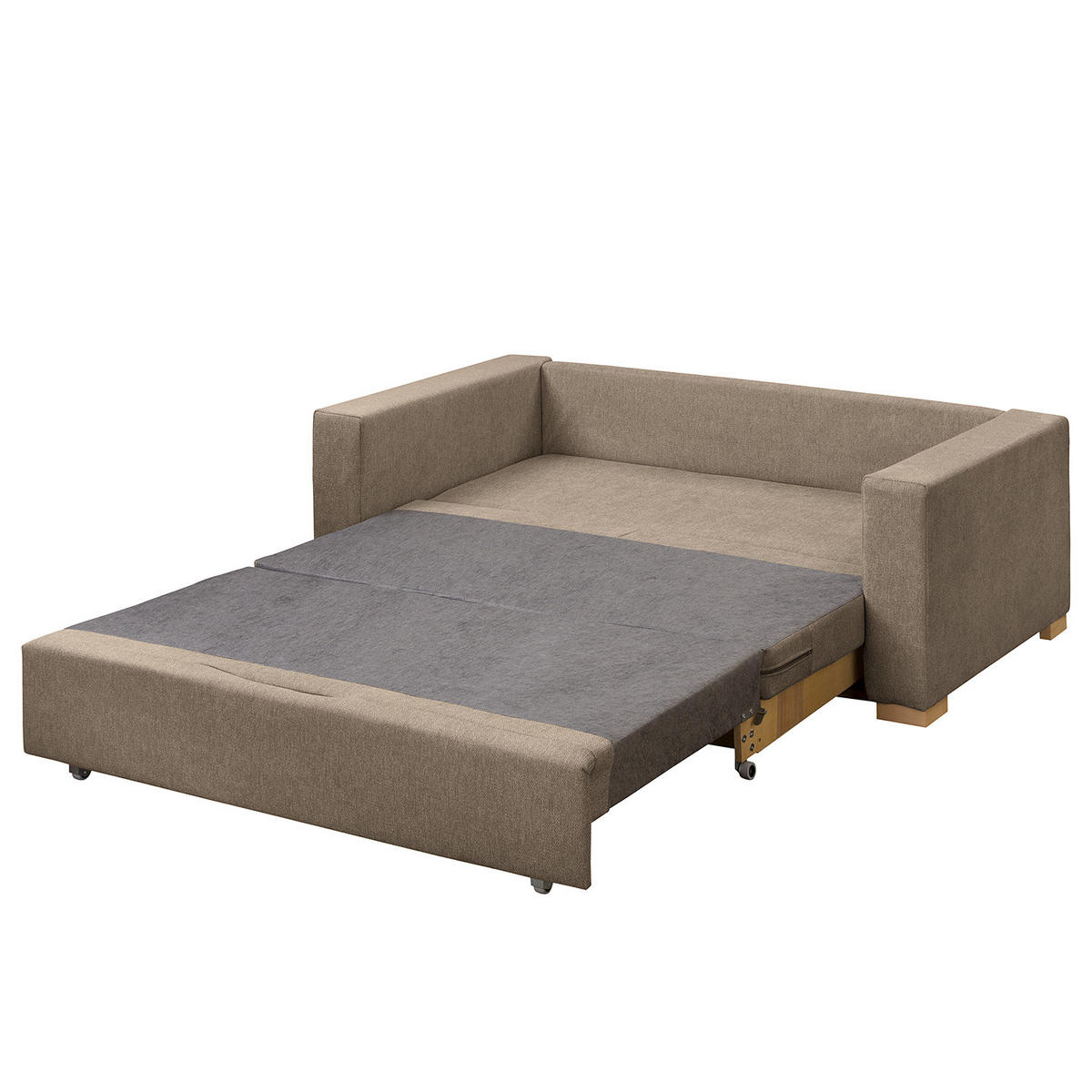 SCHLAFSOFA - Buchefarben/Cappuccino, Holz/Buchenholz (153/90/90cm) - home24