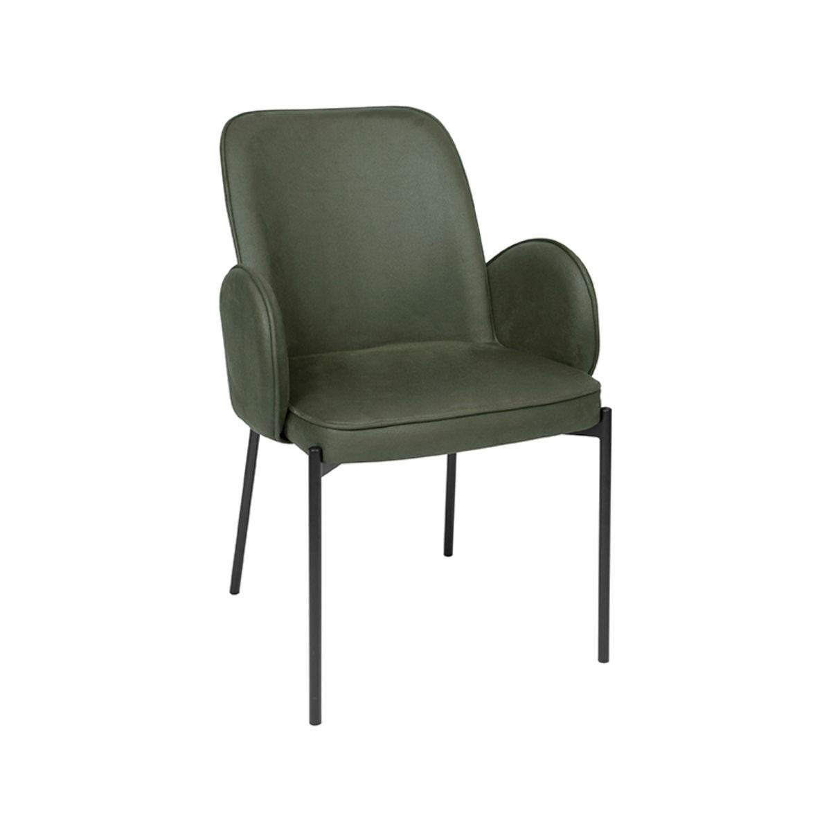 ESSZIMMERSTUHL Jari Grün 55/60/86 cm 2er-Set - Grün, Textil (60/86/55cm) - LABEL51