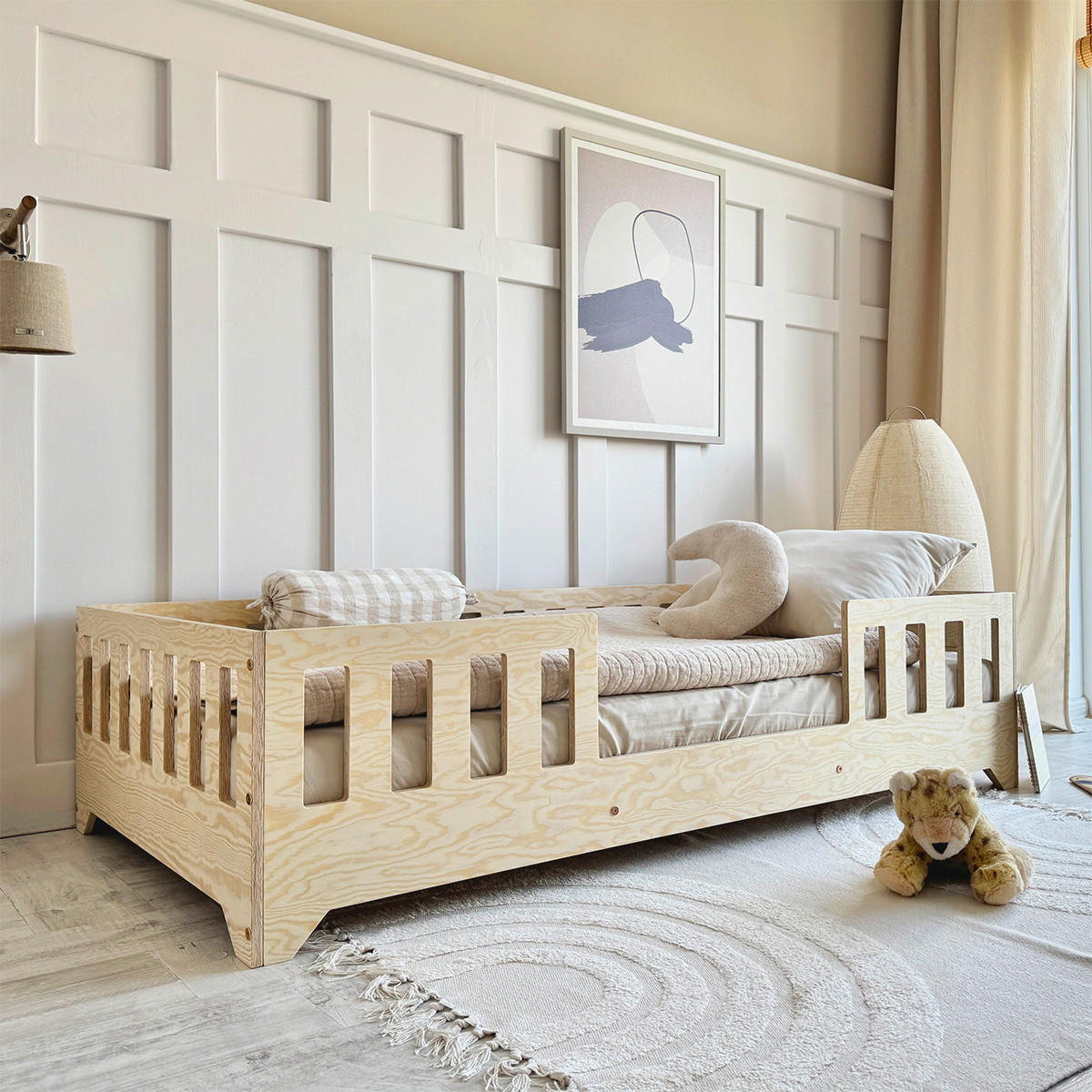 POSTEL 90/190 Clarisse Přírodní dřevo - hnědá, dřevo (90/190cm) - Petits-meubles