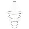 LED-HÄNGELAMPE 5er Ring Aluminium Ø 150 | 120 | 100 | 80 | 60cm - Alufarben, Metall (1.3/150/3.3cm) - s.luce