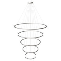 LED-HÄNGELAMPE 5er Ring Aluminium Ø 150 | 120 | 100 | 80 | 60cm - Alufarben, Metall (1.3/150/3.3cm) - s.luce