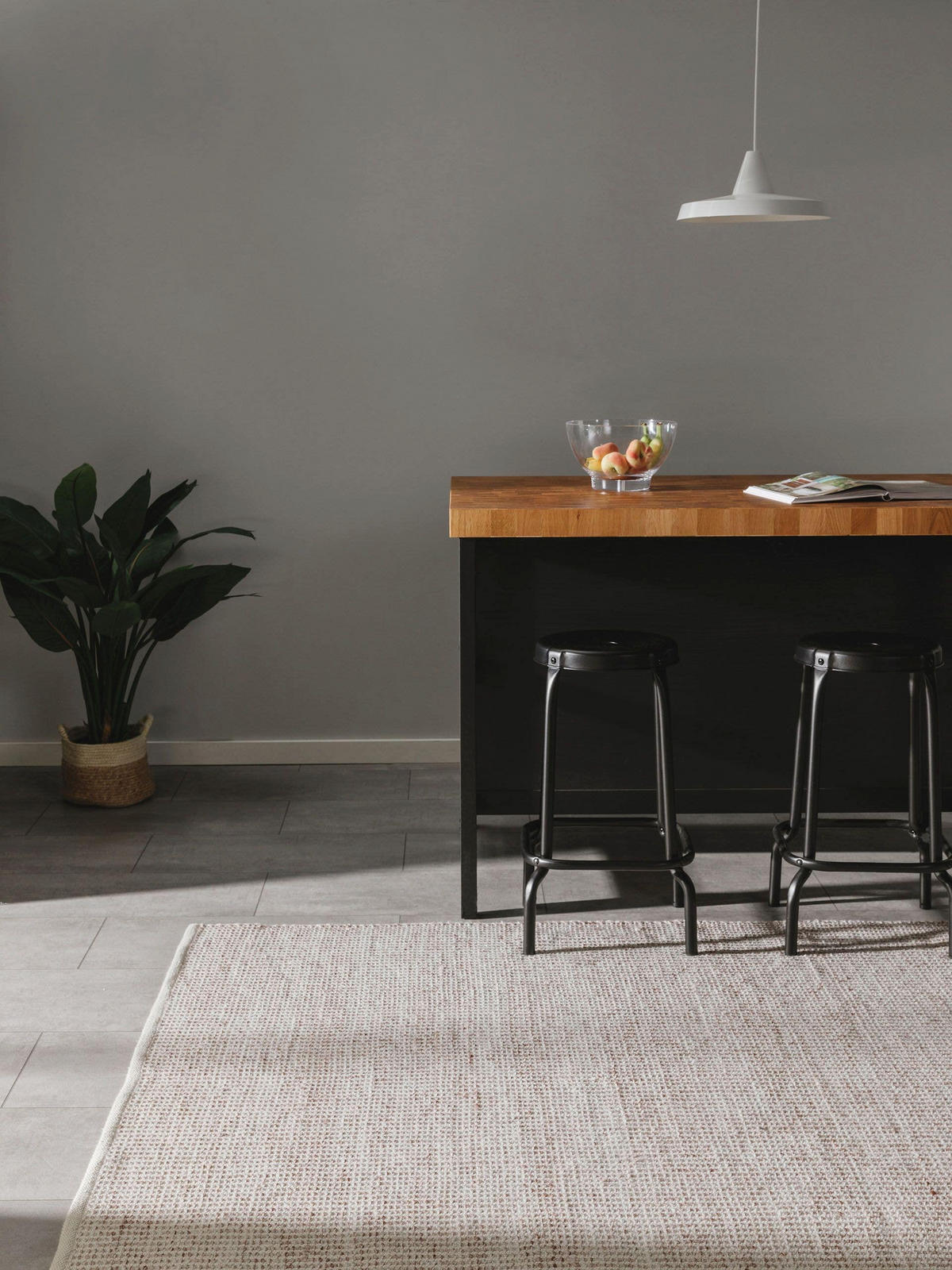 TEPPICH aus recyceltem Material Nyssa Cream/Taupe 120x170 cm - Creme, Textil (120/170cm) - benuta Pure