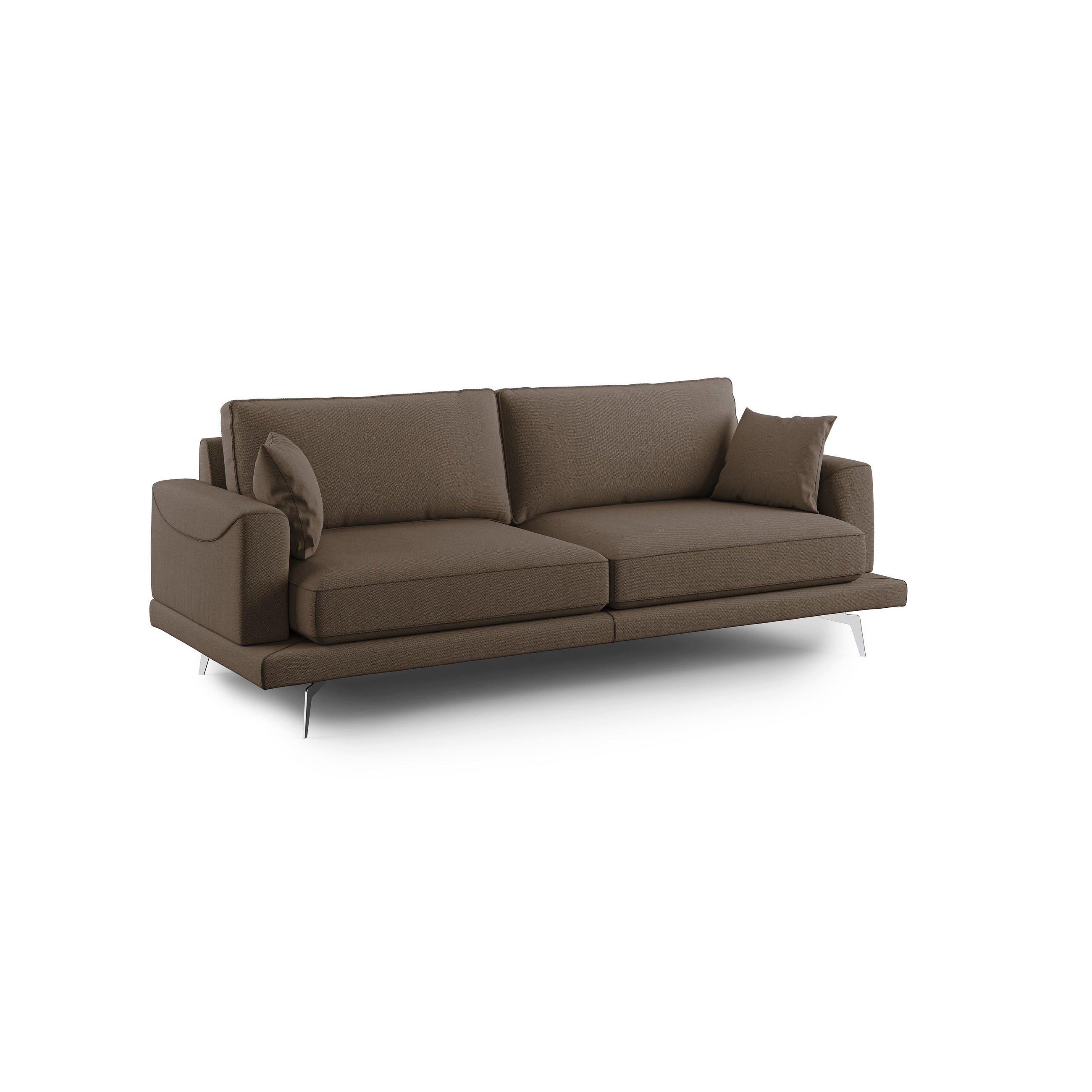 Divani.store Linearsofa Braun 218x88x93 cm