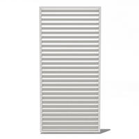 LAMELLENWAND für Pergola horizontal aus Aluminium 113cm Weiß - Weiß, Metall (113/234/6cm) - WEIDE