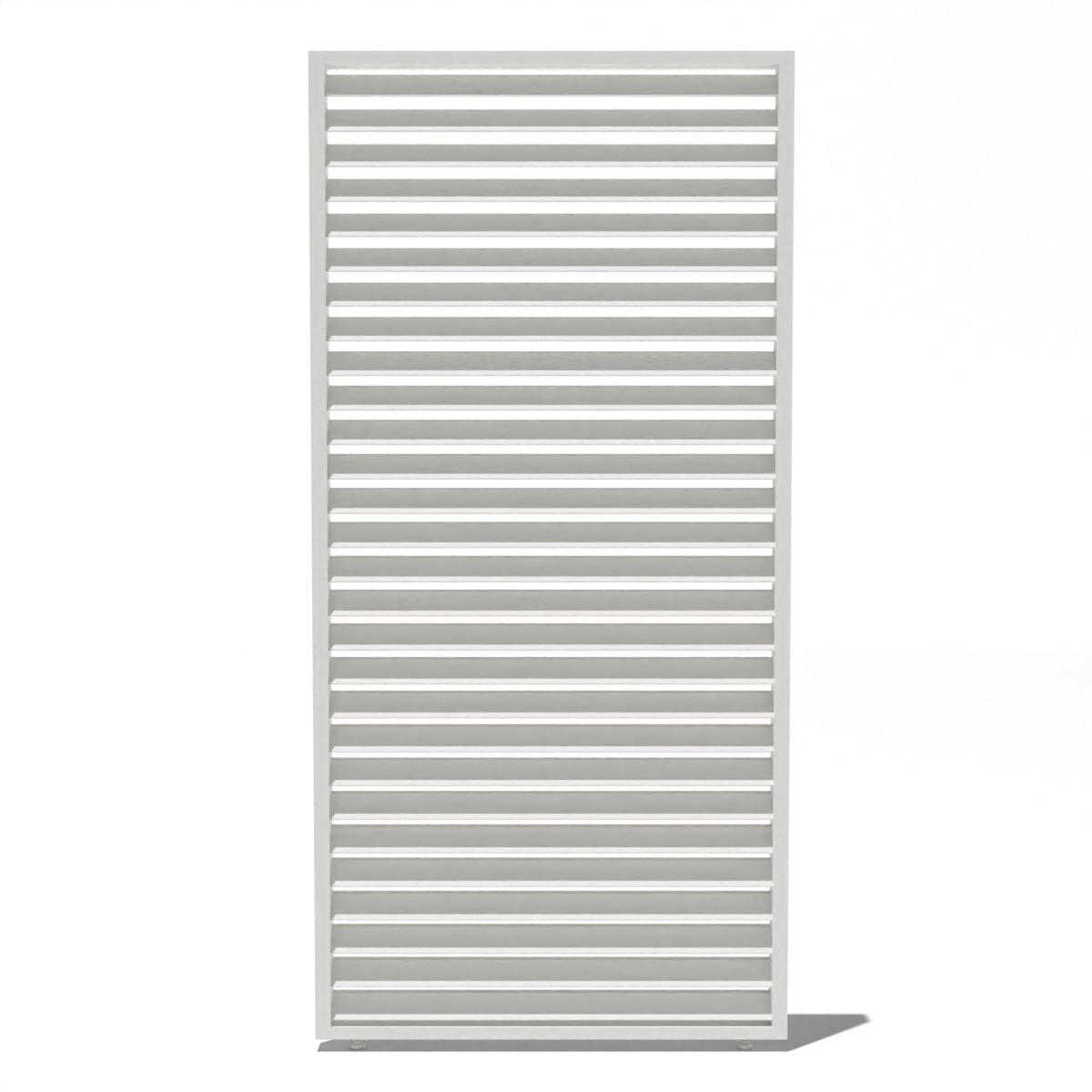 LAMELLENWAND für Pergola horizontal aus Aluminium 123cm Weiß - Weiß, Metall (123/234/6cm) - WEIDE