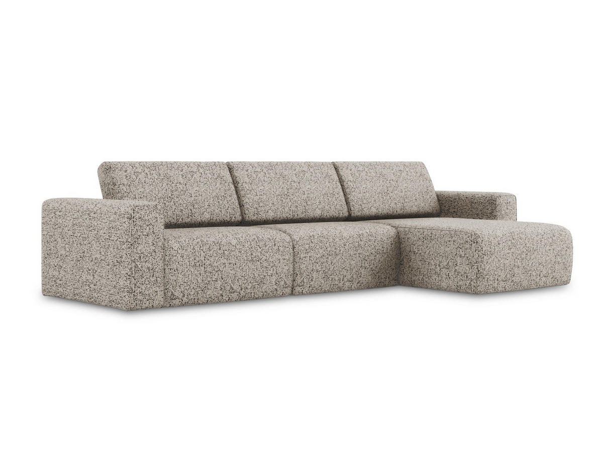 ECKSOFA rechts Strukturstoff Stoff Beige - Beige/Gelb, Kunststoff/Textil (314/167cm) - Makamii