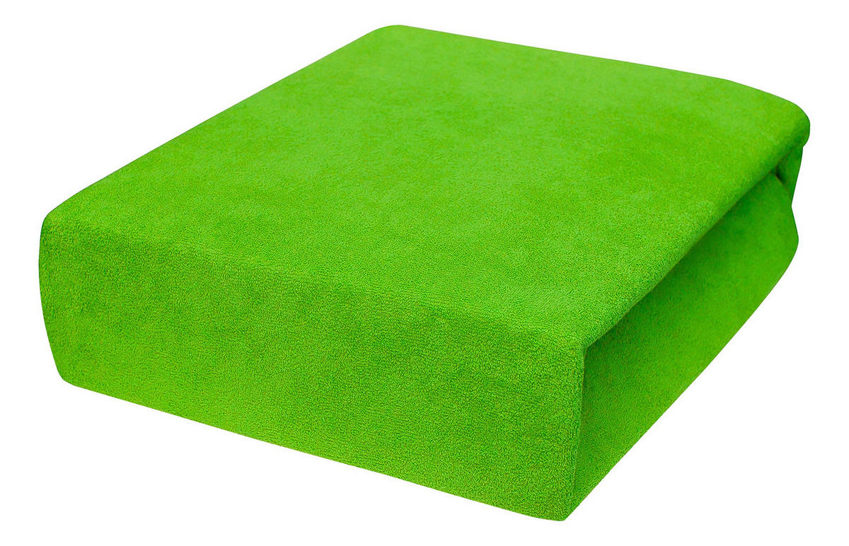 SPANNBETTLAKEN 70/160 cm, Frottee Elastisch 100 % Baumwolle Grüner Apfel - Limette, Textil (70/160cm) - Best For Home