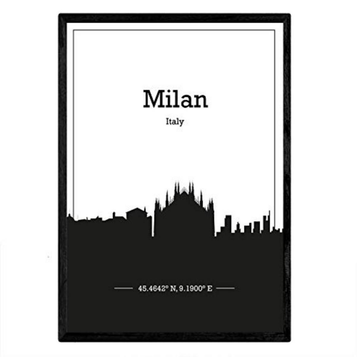 POSTER Mailand Skyline A3 Rahmenlos - Klar, Papier (29.7/5/42cm) - Nacnic