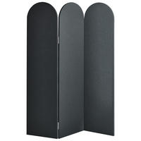 KANCELÁŘSKÝ DĚLICÍ PANEL 120/160 cm Tmavě šedý Slimmy - šedá/tmavě šedá, plast (120/160/2cm) - Beliani