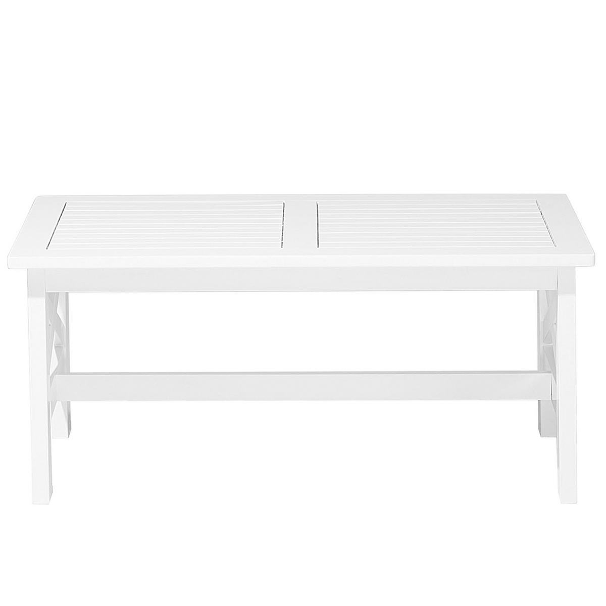 LOUNGE-SET 4-sitzer Akazienholz Weiß Baltic - Weiß, Holz - Beliani