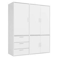 KLEIDERSCHRANK Der Grenzenlose - Weiß, Holzwerkstoff (150/187/58cm) - Mokebo
