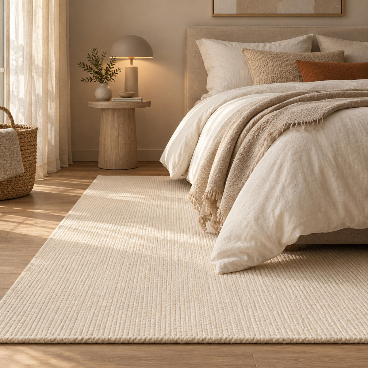 NATUR TEPPICH WOLLE SKARA - Creme, Textil (190/290cm) - Pergamon