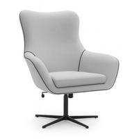 SESSEL Hellgrau LISA Drehbar Verstellbare Rückenlehne - Grau, Textil (88/110/106cm) - Sepro Meble