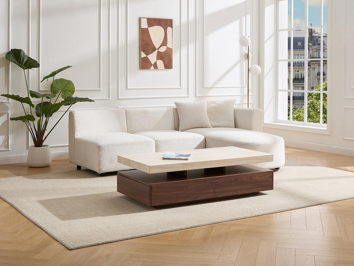 COUCHTISCH - 120 cm x 60 cm - holz - beige, naturfarben hell Felix - Beige/Naturfarben, Holz (60/120/35cm) - Vente-Unique
