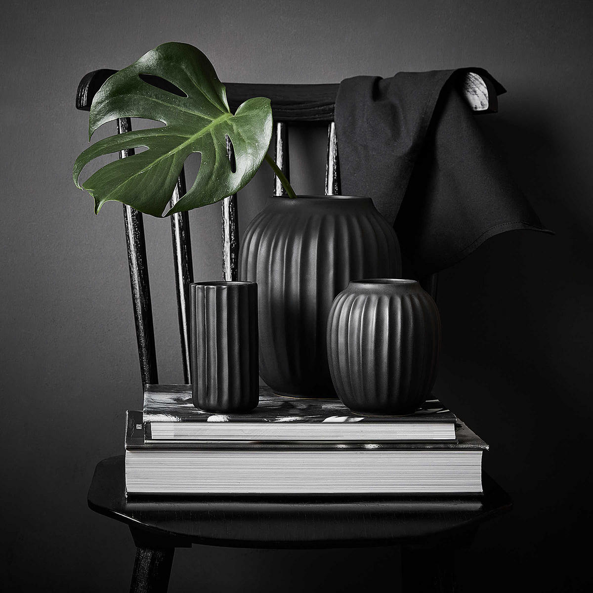 VASE Liv - Schwarz, Keramik (20cm) - Butlers