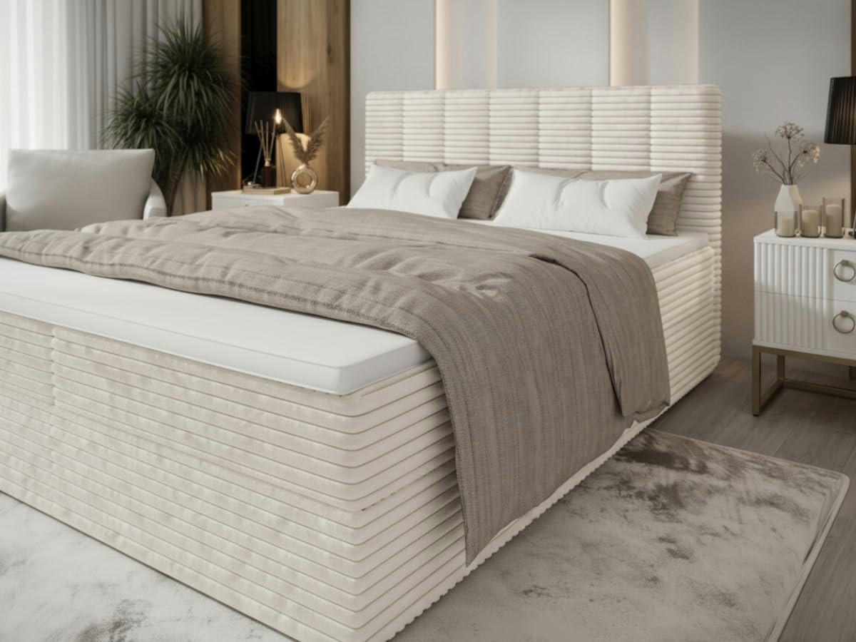BOXBETT Tiliani Weiß 180x200 cm - Weiß, Textil (180/200cm) - B&B Home