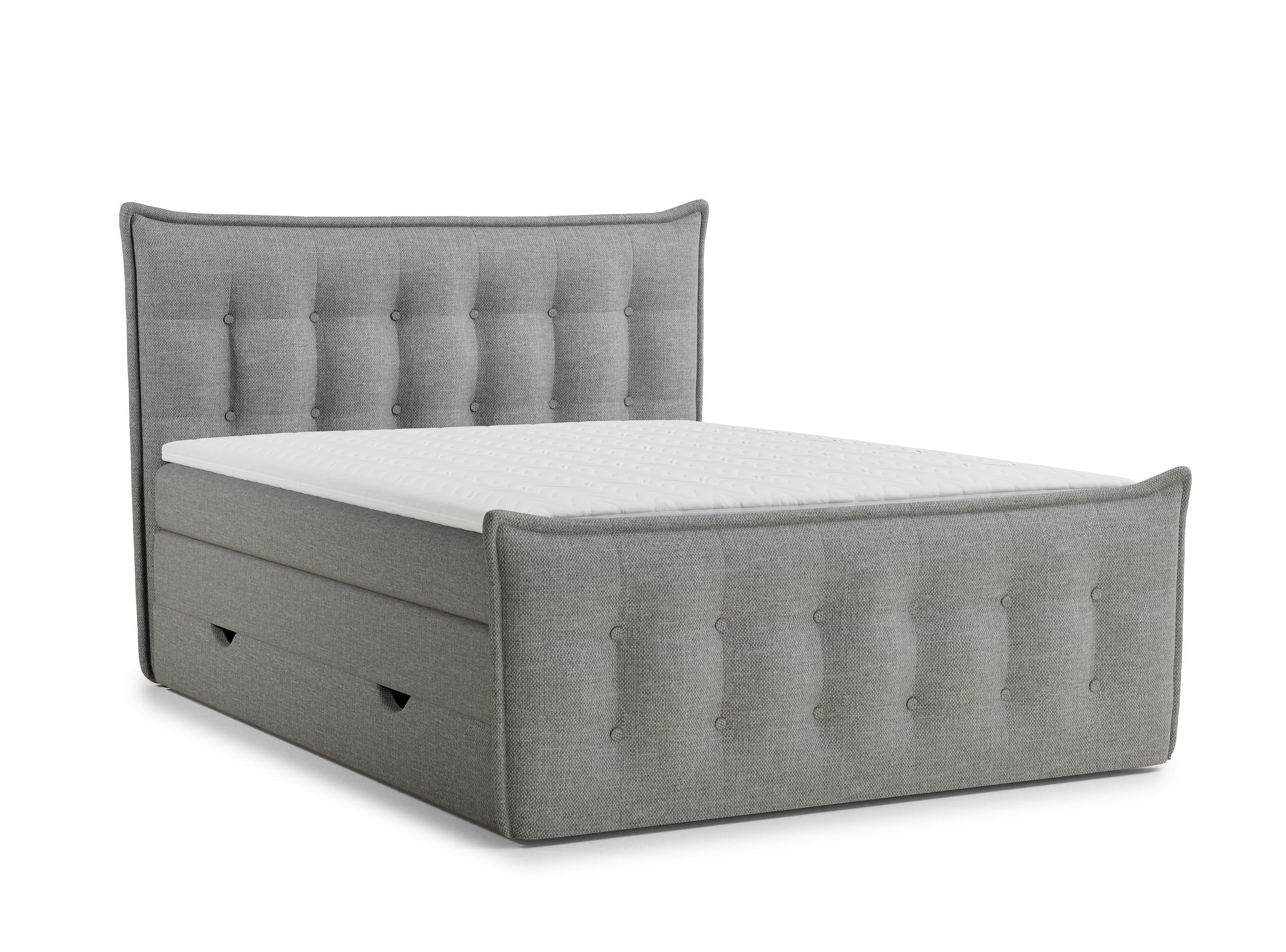 Maison de Reve Boxspringbett Grau 160x200 cm