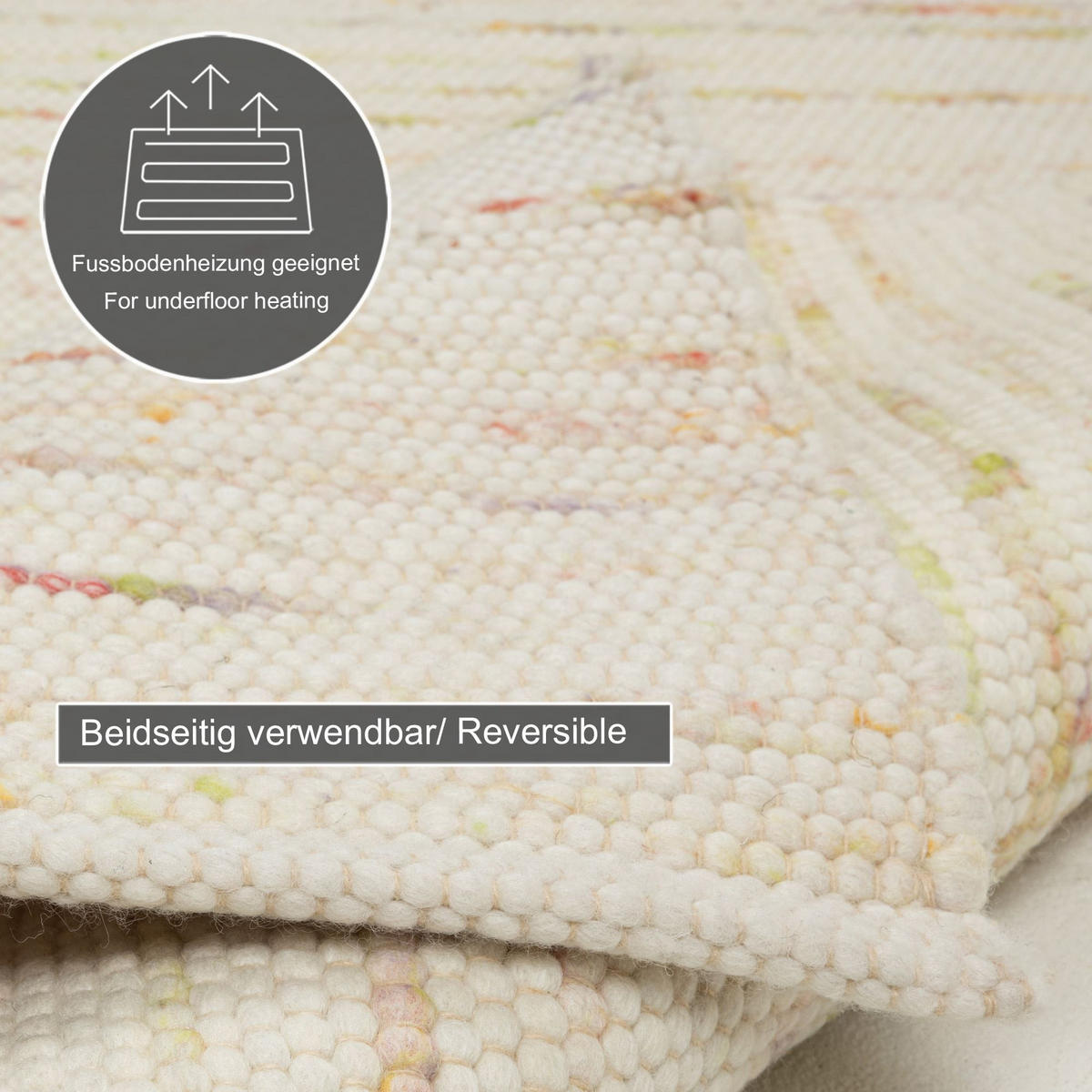 WEBTEPPICH Hörnum 170x240 cm - Multicolor, Textil (170/240cm) - Sansibar SYLT