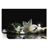 FOTOTAPETE 104x70 cm - Entspannende Szene - Schwarz, Textil (104/70cm) - Wallfluent