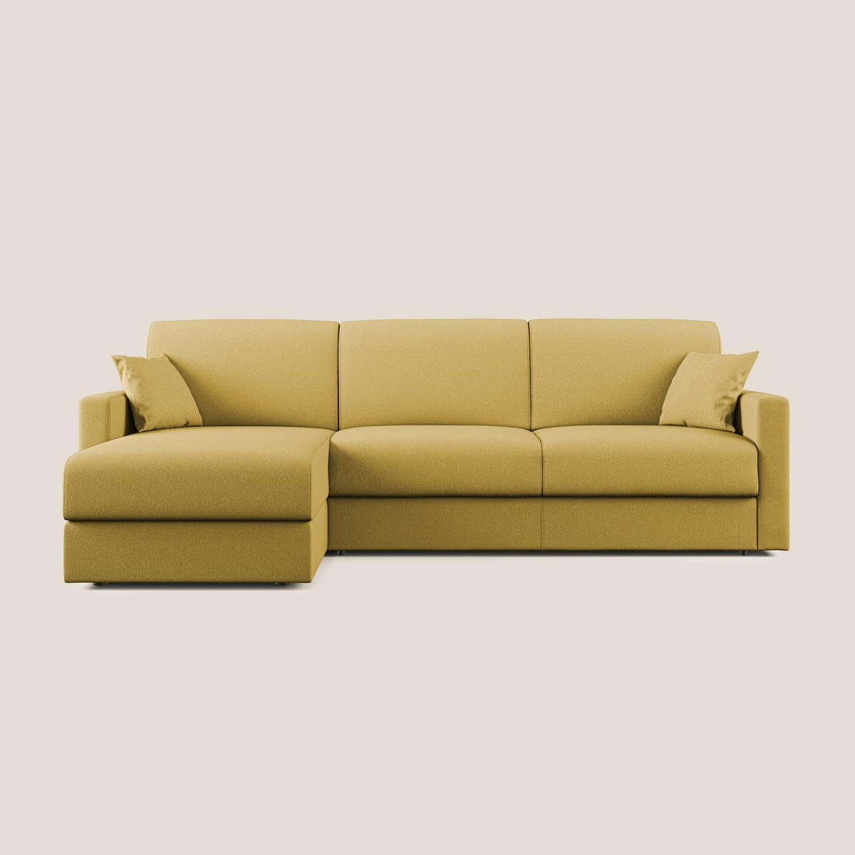 ECKSOFA LINKS Chris - Gelb, Textil (288/96cm) - Divani.store