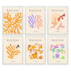 POSTER Set Mit 6 Illustrationen Von Henri Matisse Blumen A3 Weißer Rahmen - Weiß, Papier (29/3cm) - Nacnic