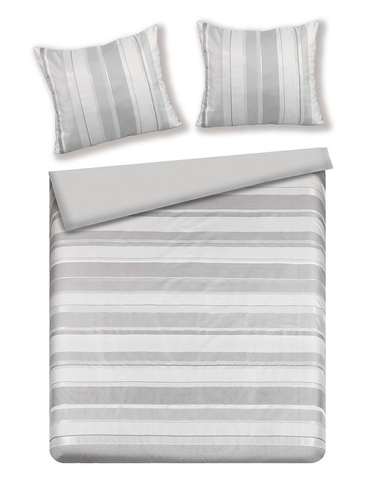 BETTWÄSCHE Gwanda - Silberfarben, Textil (200/220cm) - home&you