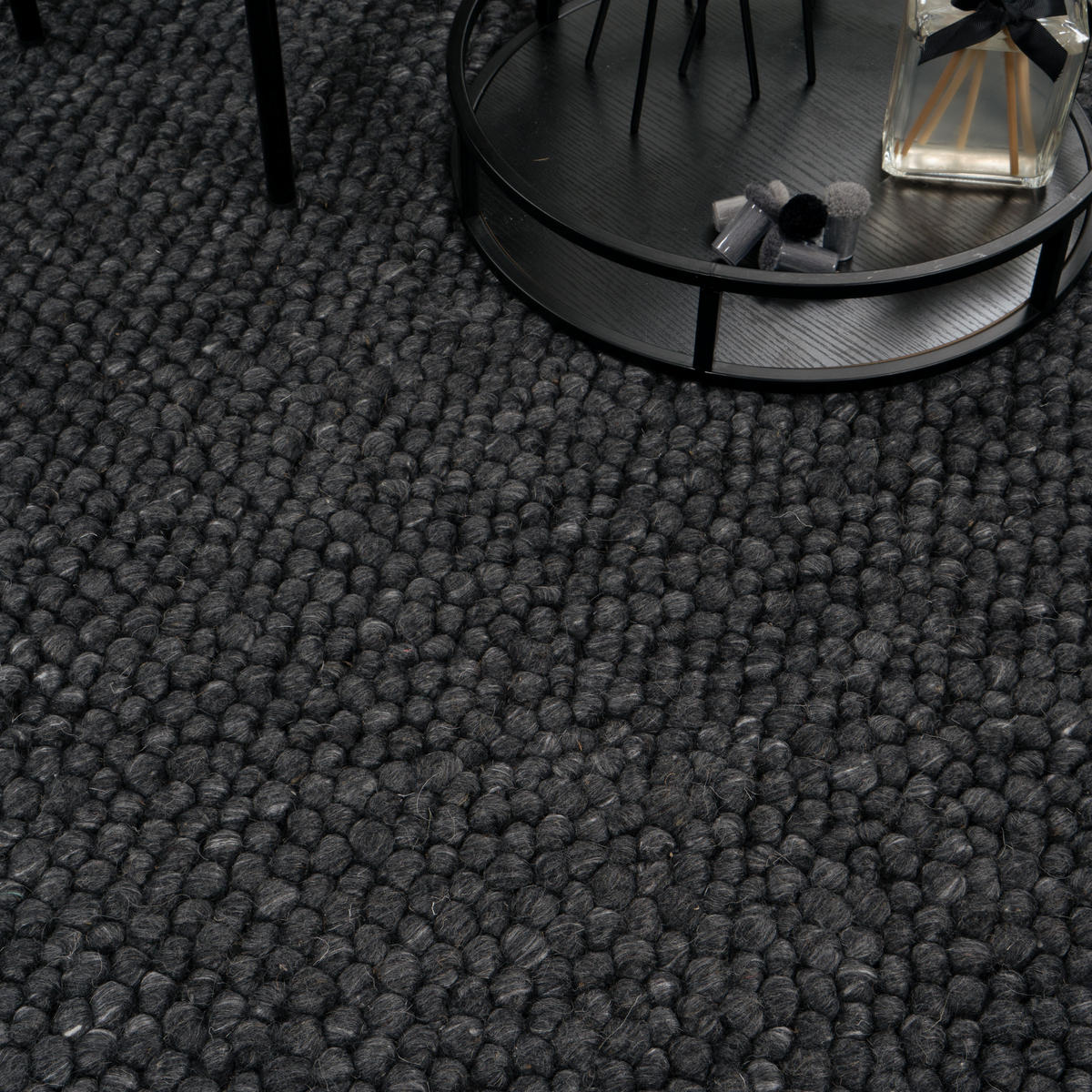WOLLTEPPICH WOOLY 120/170 Anthrazit - Anthrazit, Naturmaterialien (120/170cm) - Consilio Concept