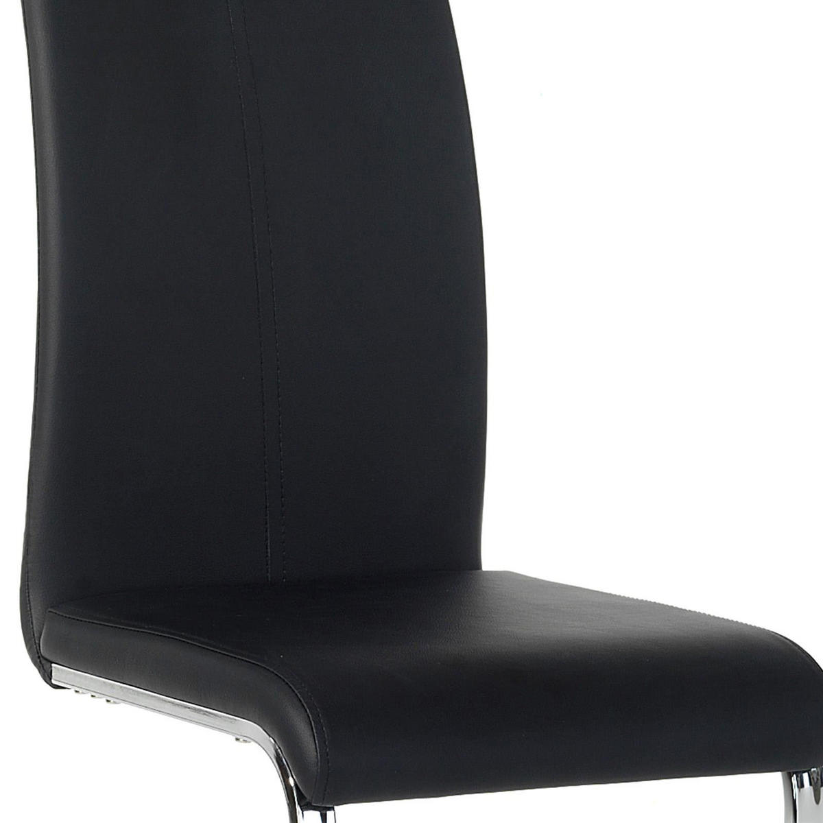 ESSZIMMERSTUHL SABA 4ER-SET - Schwarz, Textil/Metall (43/100/57cm) - IDIMEX