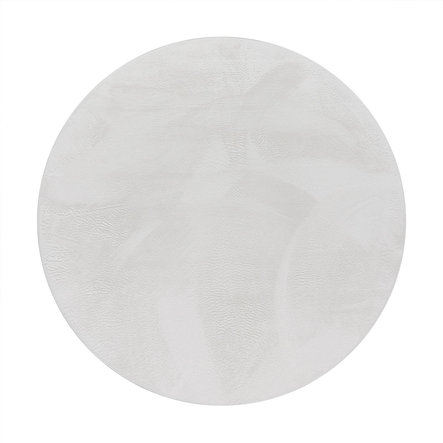 HOCHFLORTEPPICHE Weiß Ø 200 cm - Weiß, Kunststoff (200/200cm) - TT Home